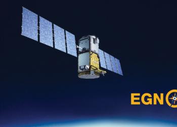 Sattelite with EGNOS logo